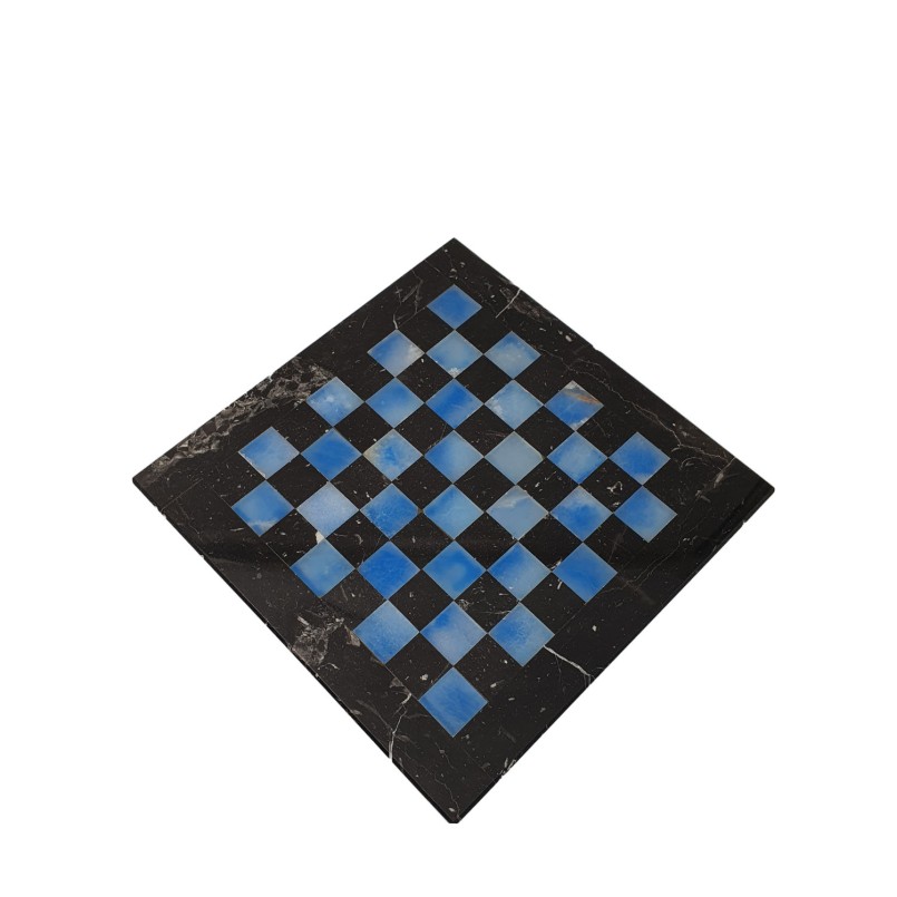 Σκακιέρα μαρμάρινη μπλε-μαύρο
