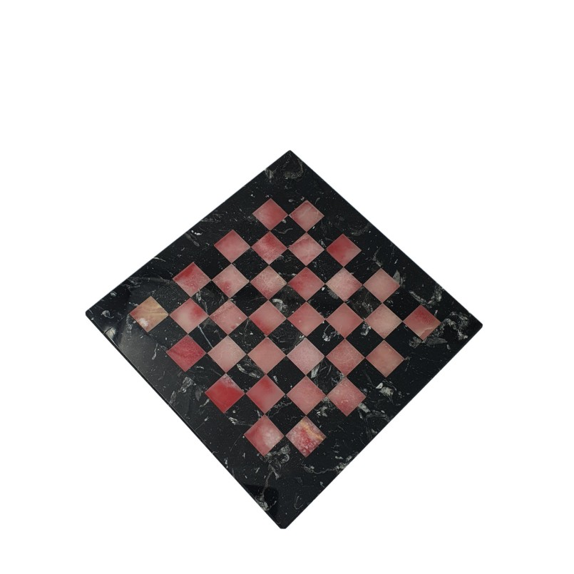 Marble chessboard pink-black