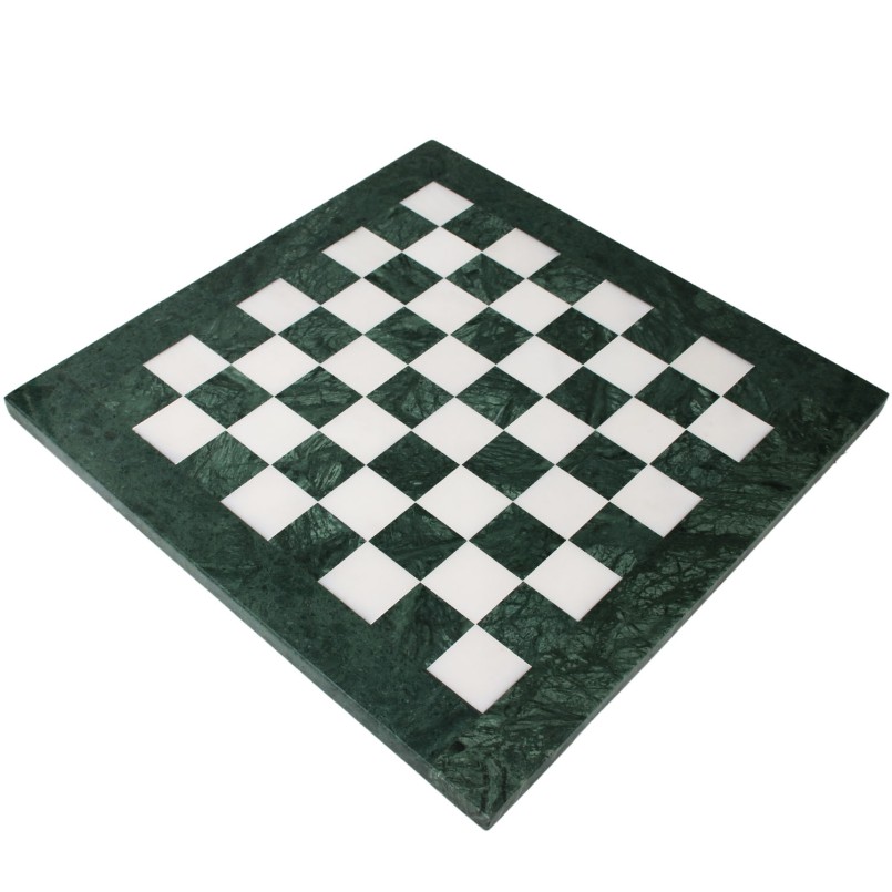 Marble chessboard white-green